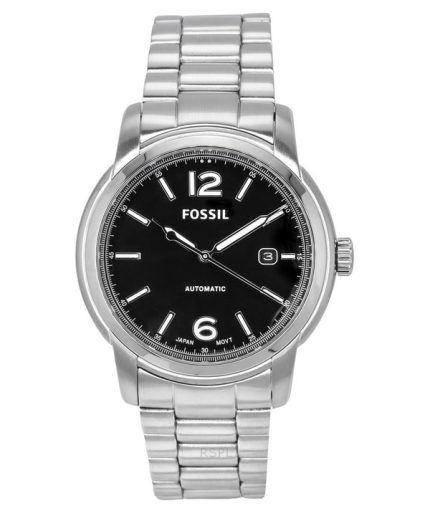 Fossil Heritage Stainless Steel Black Dial Automatic ME3223 Unisex Watch