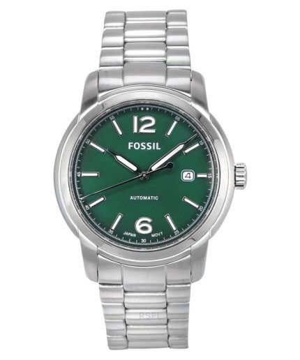 Fossil Heritage Stainless Steel Green Dial Automatic ME3224 Unisex Watch