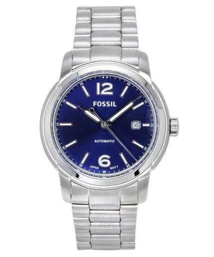 Fossil Heritage Stainless Steel Blue Dial Automatic ME3244 Mens Watch